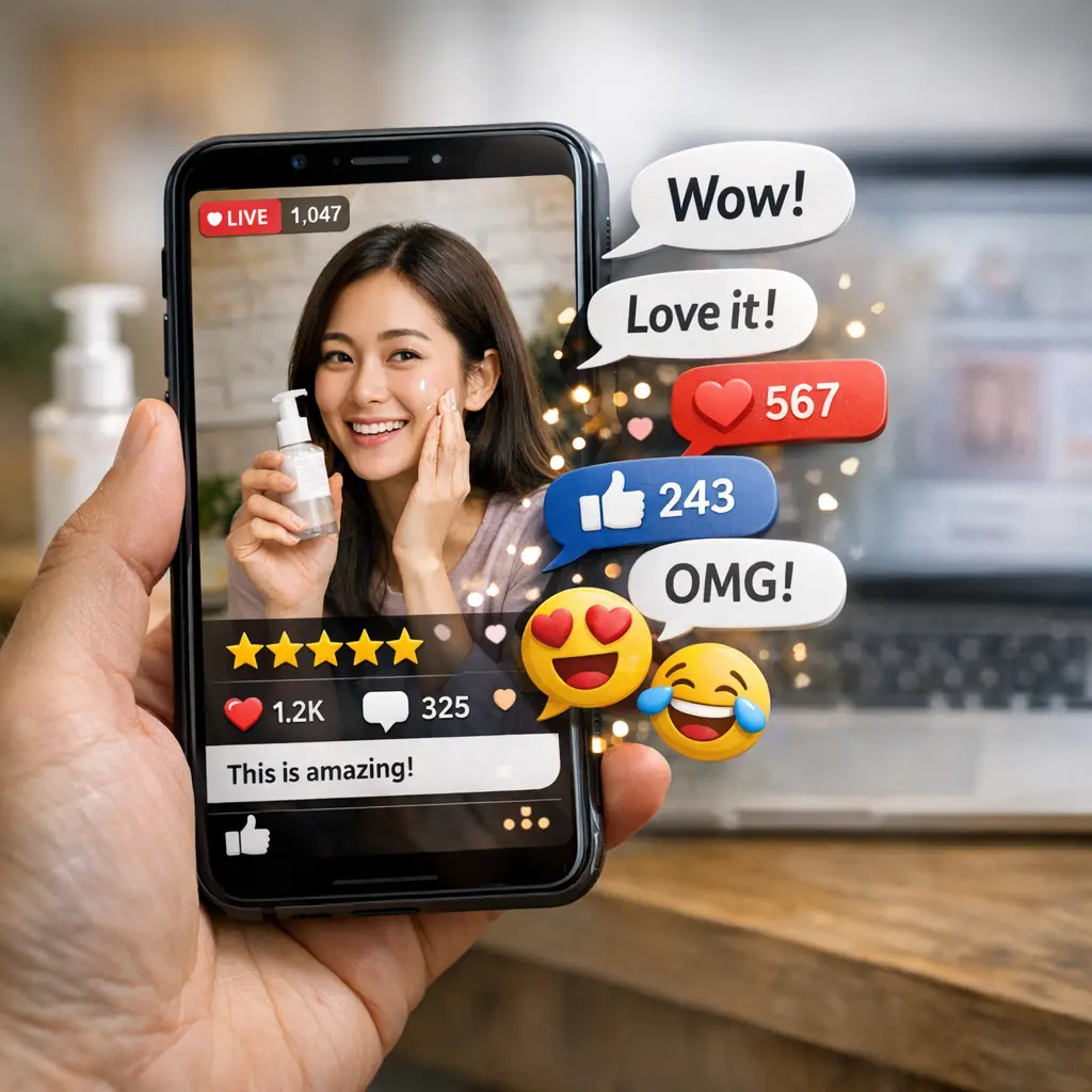 스마트폰 카메라로 포착한 가공되지 않은 생생한 제품 사용 후기와 실시간 반응