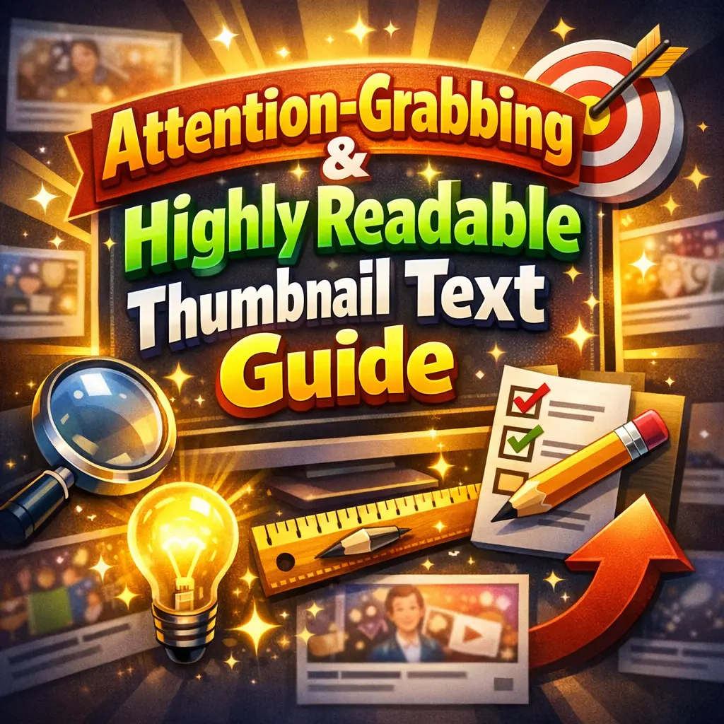 시선을 사로잡는 가독성 높은 폰트 크기와 최적의 썸네일 텍스트 배치 가이드