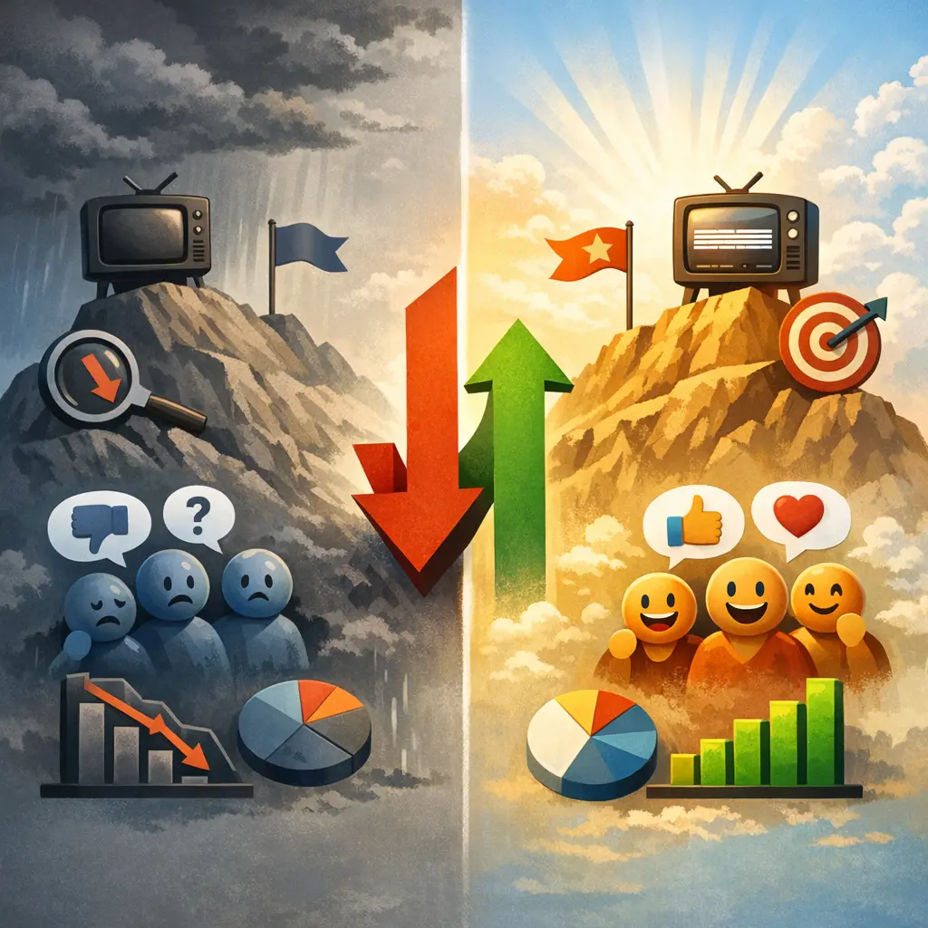 자막 적용 여부에 따른 주요 성과 지표 및 시청자 반응도 비교 분석 차트