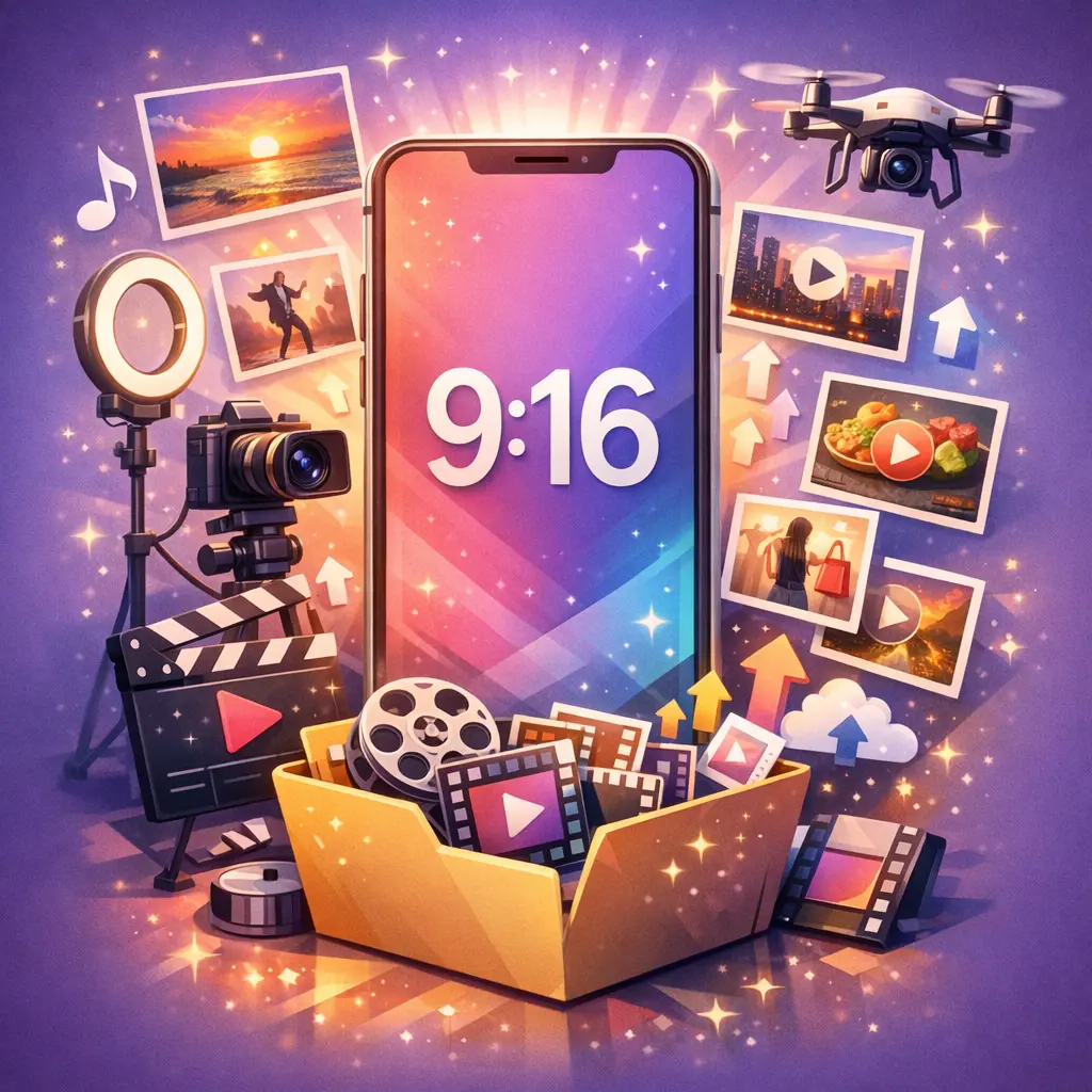 숏폼 콘텐츠 제작을 위한 9:16 비율의 세로형 스톡 영상 소스 모음