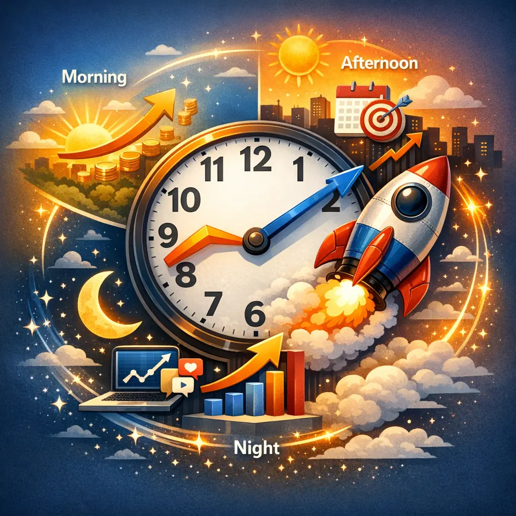 방문자 유입 극대화를 위한 시간대별 최적 포스팅 스케줄 인포그래픽
