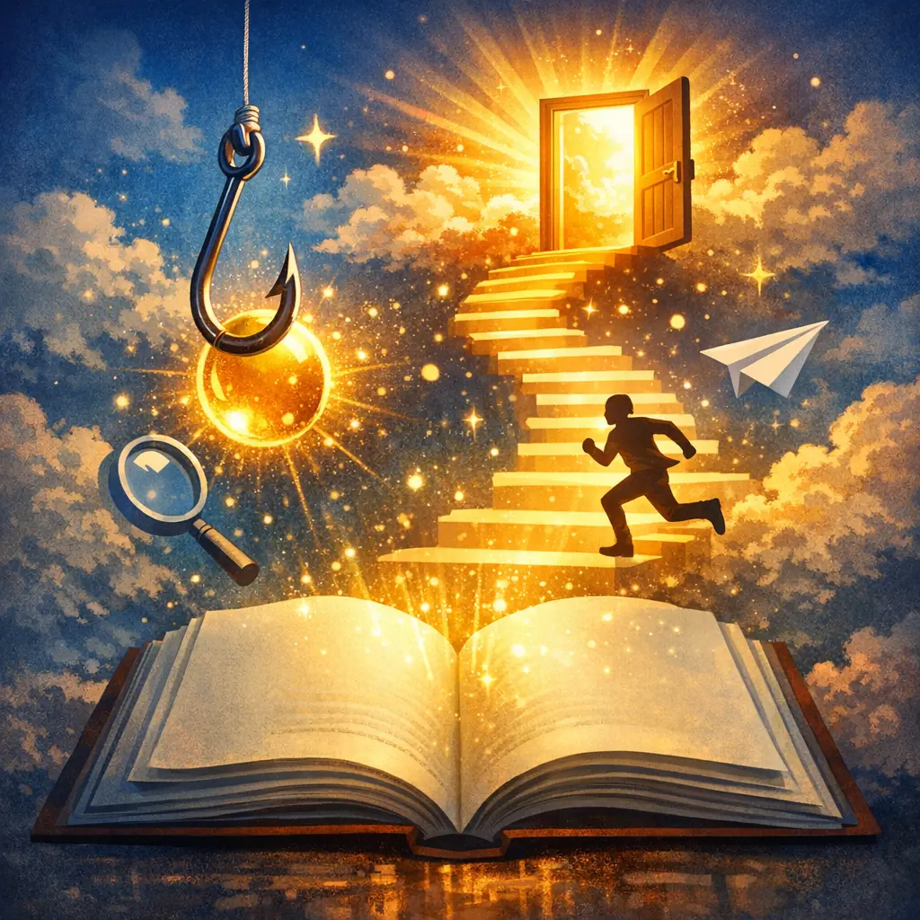 독자의 관심을 사로잡아 본문 읽기를 유도하는 매력적인 인트로 후킹 포인트 그래픽