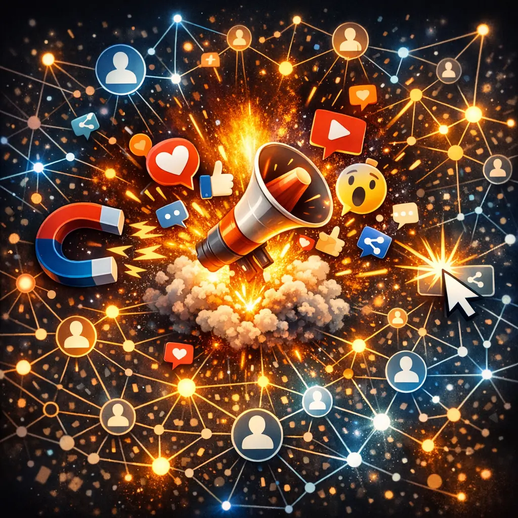 폭발적인 콘텐츠 전파를 유도하는 심리적 트리거와 네트워크 확산 구조 시각화