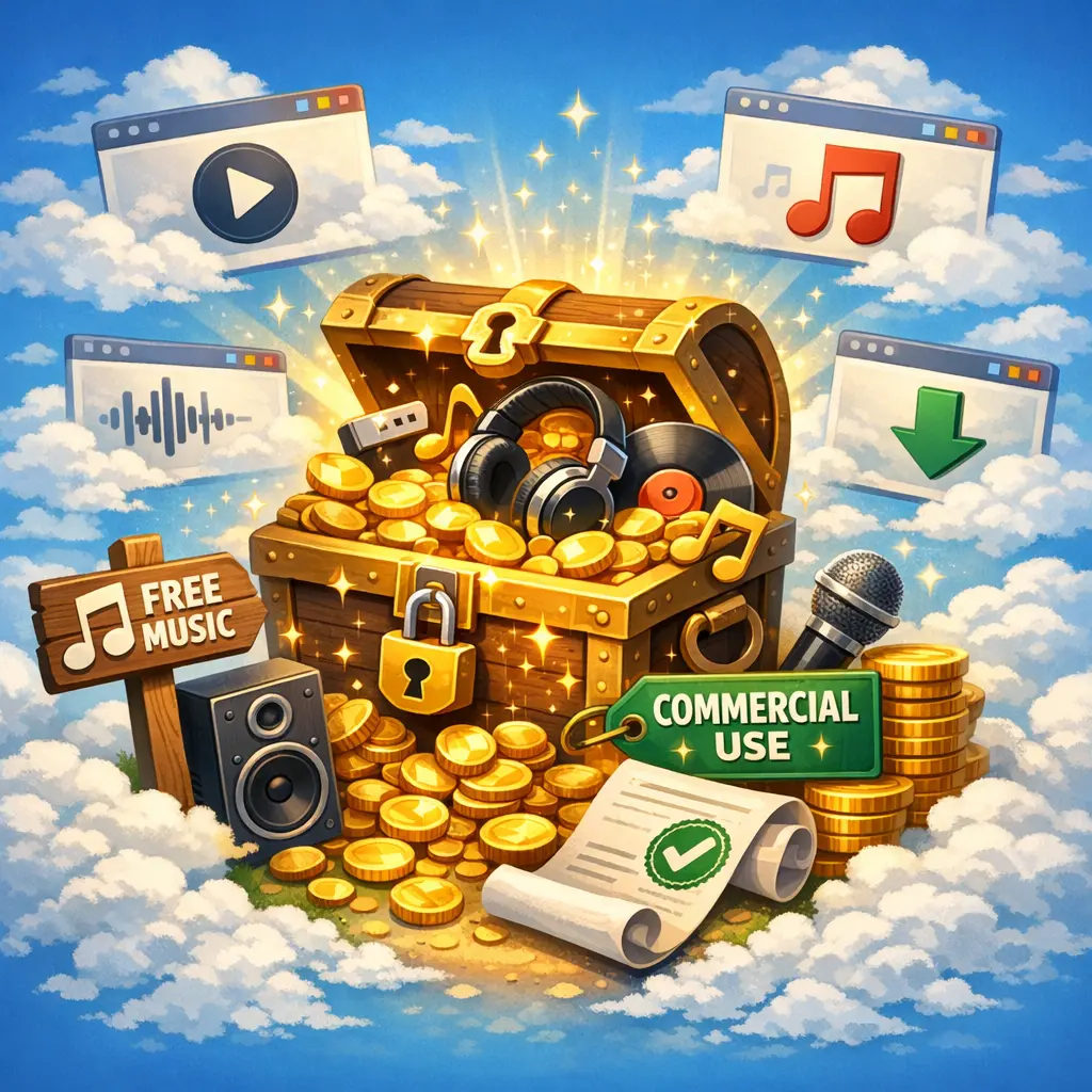 저작권 걱정 없이 상업적 활용이 가능한 추천 무료 음원 사이트 목록 그래픽 이미지