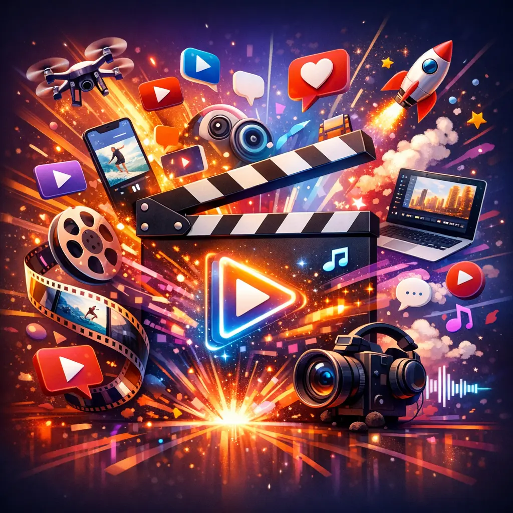 다양한 SNS 플랫폼에 적합한 감각적이고 역동적인 무료 비디오 소스 라이브러리