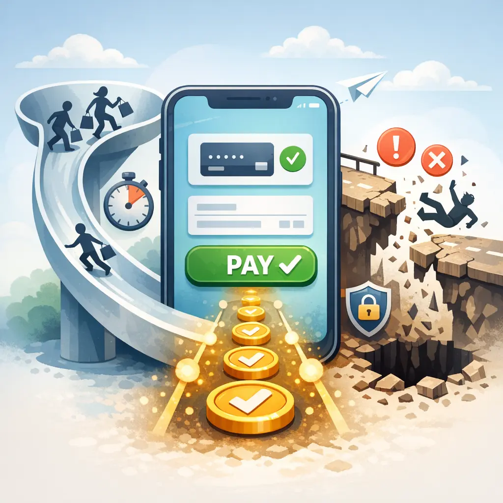 이탈 방지를 위해 간소화된 모바일 결제 프로세스 UX 레이아웃