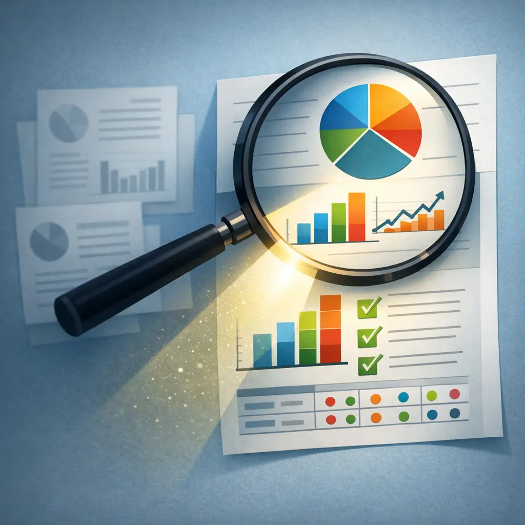 가독성을 높인 항목별 핵심 정보 분석 도표